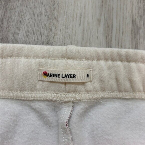 Sold MARINE LAYER CLOUD 9  FLEECE ANYTIME Women's Cream  SWEAT PANT SIZE MEDIUM - Picture 4 of 7